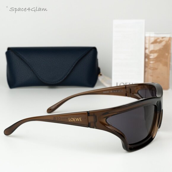 Loewe Men Sunglasses Brown Grey Mask LW40143U SIGNATURE 47A BRAND NEW - Picture 4 of 10